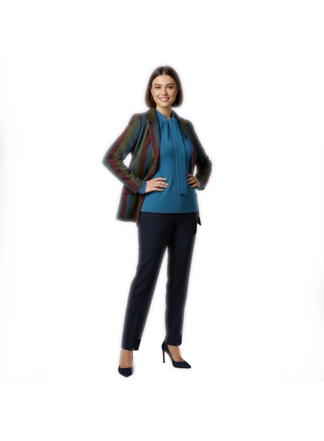 Smoky Egypt Striped Jacquard Velvet Jacket - Image 4